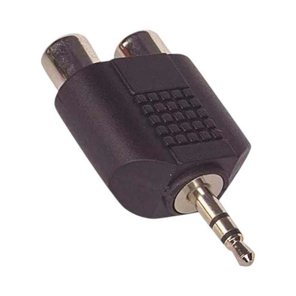 2RCA Dişi-3.5 Mm Stereo Erkek Çevirici Jack ürün görseli 1