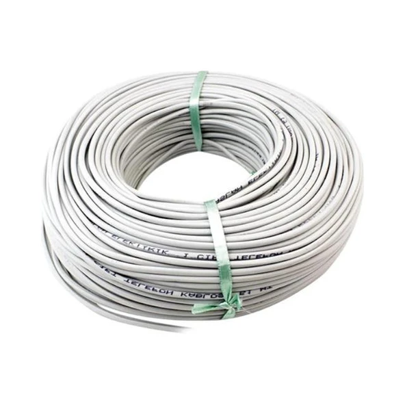 Powermaster 3 Telli 1 Hat 1 Çift 100 Metre Telefon Hat Kablosu (1*2+1*0.50) ürün görseli 1