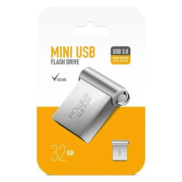 Powerway 32GB USB 3.0 Metal Mini Flash Bellek ürün görseli 1