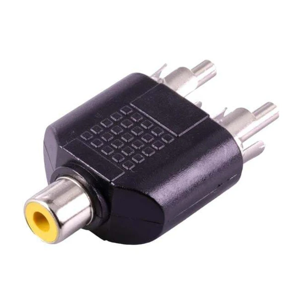 1RCA Dişi-2RCA Erkek Çevirici Jack ürün görseli 1