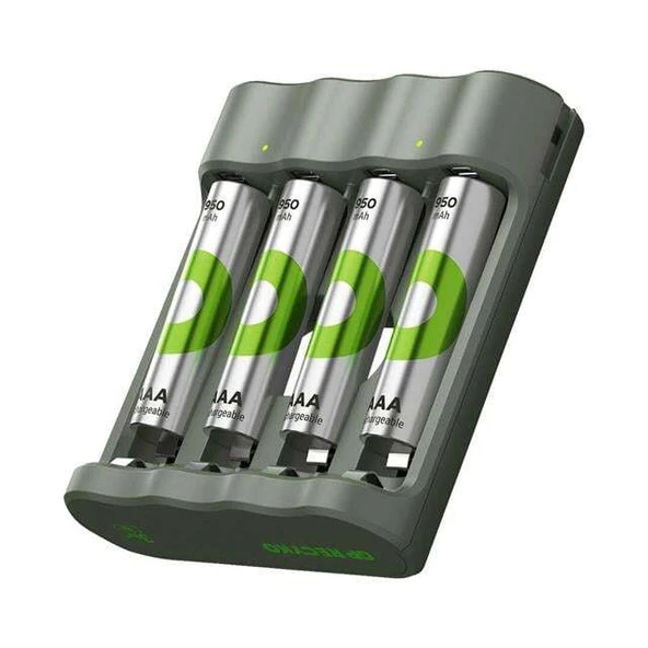 Gp Recyko B441 4*950 mAh R03 AAA Pilli Şarj Cihazı (100HCER21-2GTLB4) ürün görseli 1