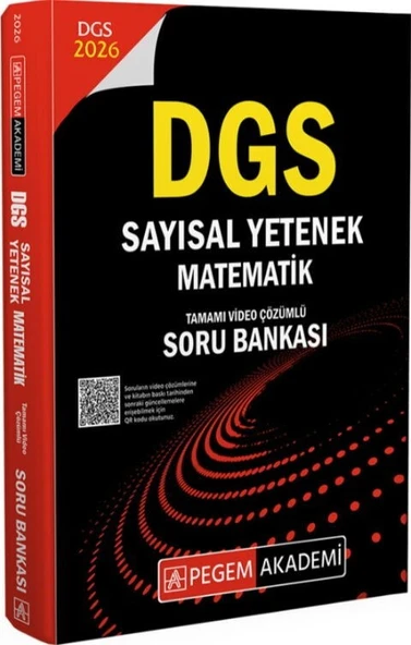2026 DGS Sayısal Yetenek Matematik Tamamı Video Çözümlü Soru Bankası Pegem Yayınları ürün görseli 1