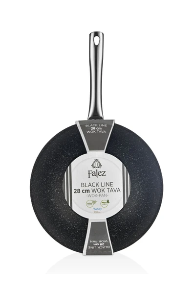 FALEZ Black Lıne 28 Wok Tava - Resim 7