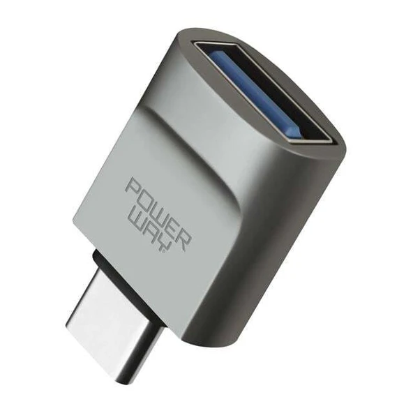 Powerway Type-C TO USB-A 3.0 Dişi OTG Çevirici Adaptör ürün görseli 1