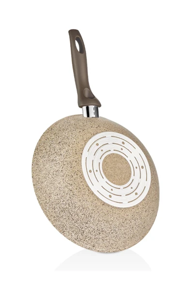 FALEZ Creamy 28 Cm Granit Wok Tava - Resim 4