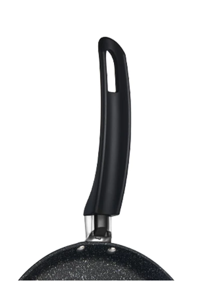 FALEZ Black Line Krep Tava 24cm Siyah - Resim 5