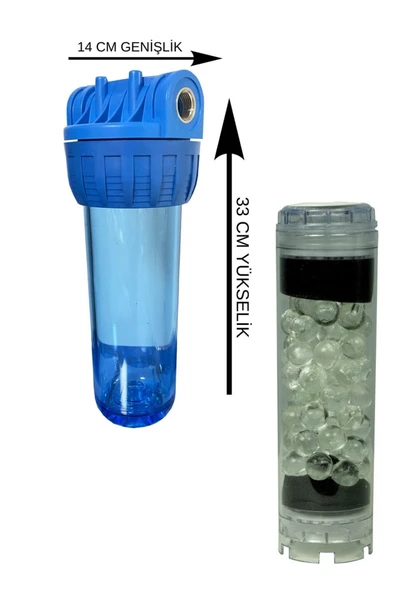 water jobs 10" Daire Girişi Silifoz (Kireç Kırıcı) Filtreli Set ürün görseli 1