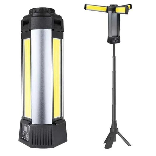 PowerMaster PM-24566 35 Watt USB - Type-C Girişli P50 Ve Cob Ledli 3 Kanatlı Kollu Çalışma Lambası ürün görseli 1