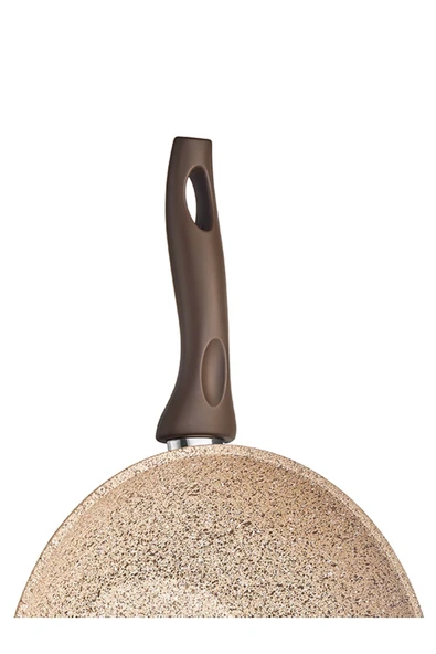 FALEZ Creamy 28 Cm Granit Wok Tava - Resim 5