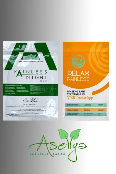 RELAX PAİNLESS - RELAX TTS GİNSENG BANT 25'Lİ + NİGHT GLU 25'Lİ BANT HEDİYE ürün görseli 1