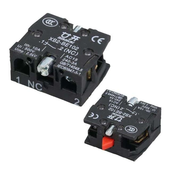 Lay5-Be102 22 Mm Kontak Blok No Kırmızı ürün görseli 1