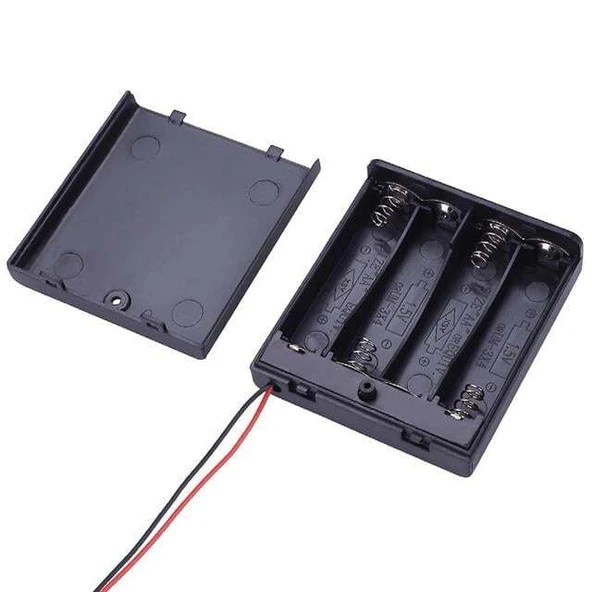 Powermaster  4'lü AA Kapaklı Switch'li Pil Yuvası (IC-233F) ürün görseli 1