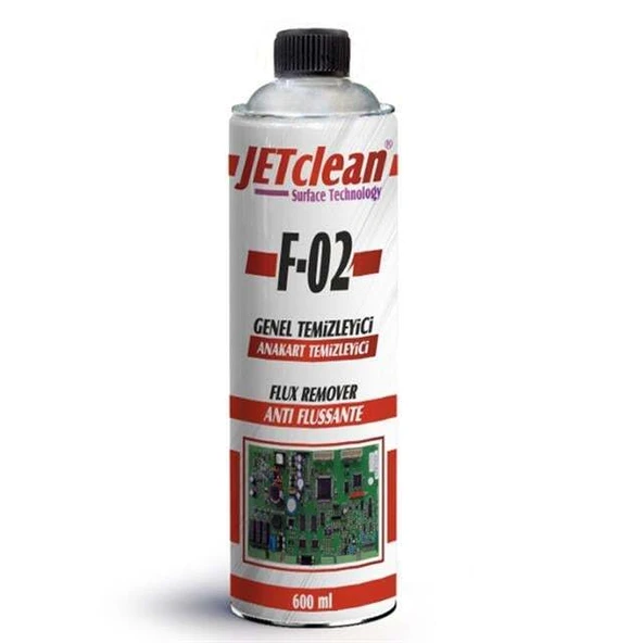 Jetclean F-02 600 Ml Flux Anakart Temizleme Sprey ürün görseli 1