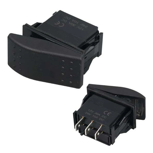PowerMaster Sembolsüz Işıksız Yaylı 3 Pinli On-Off 12-24V Marin Switch ürün görseli 1