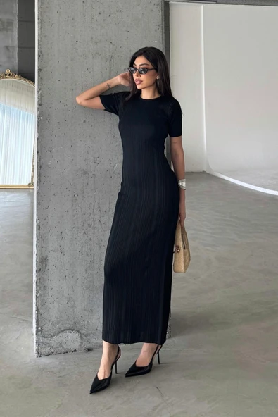Düz Formlu Triko Maxi Elbise DNV-000134 ürün görseli 1