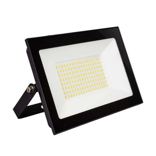 PowerMaster PM-22587 100 Watt - 220 Volt 6500K IP66 150* Işık Açısı Siyah Slim Kasa Led Projektör ürün görseli 1