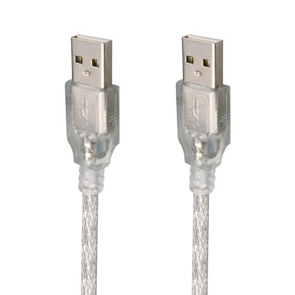 Powermaster 3 Metre Usb Erkek-Erkek Kablo Şeffaf ürün görseli 1