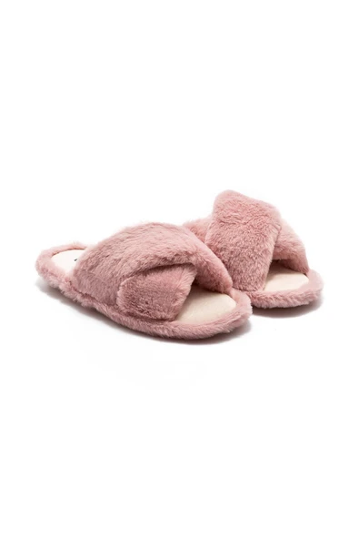 TWIGY TW ÇAPRAZ PELUŞ PEMBE KADIN EV TERLİK 36/41 ürün görseli 1