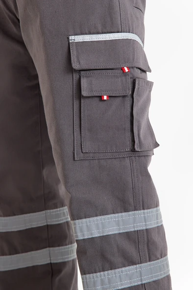 Kapitoneli İş Pantolonu 3 cm Reflektörlü Kışlık - Resim 11
