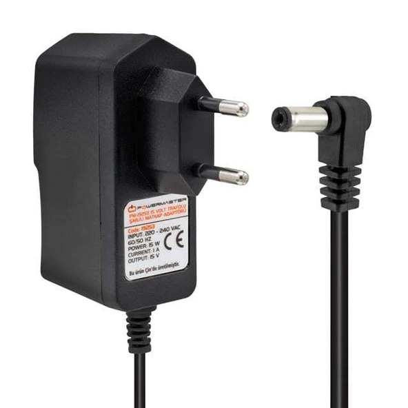 Powermaster PM-19253 15 Volt - 1 Amper - 15 Watt Şarjlı Matkap Adaptörü ürün görseli 1