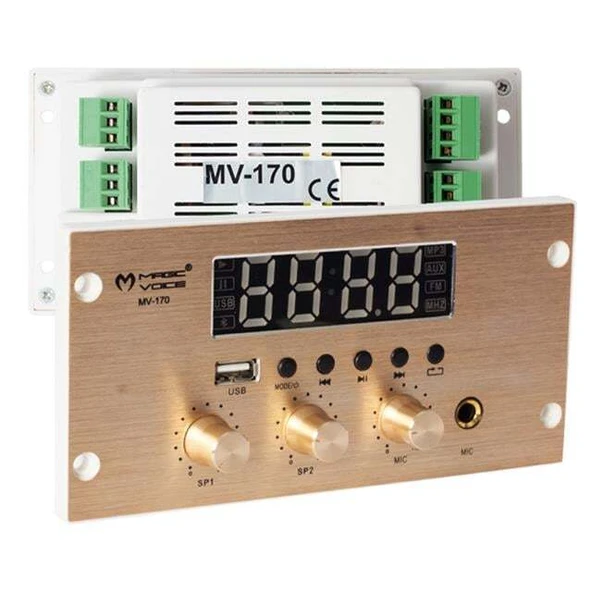 Magicvoice MV-170 USB-BT-Mic. Girişli 4x25W Müzik Kontrol Cihazı ürün görseli 1