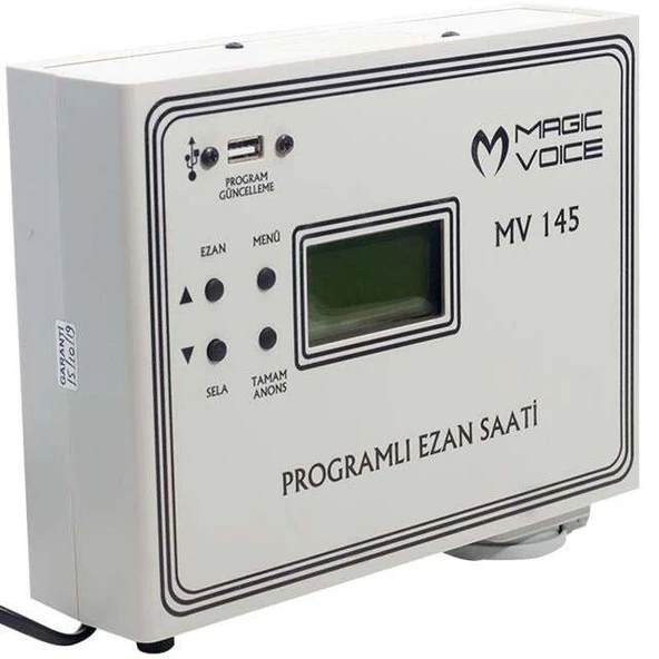 Magicvoice MV-145 3 Hocalı Programlı Duvar Tipi Ezan Saati ürün görseli 1