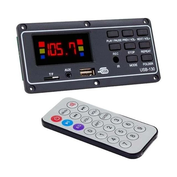 Magicvoice MV-15949 USB-SD-AUX-Bluetooth Mikrofonlu Kumandalı Ekranlı Oto Teyp Çevirici Dijital Player Board ürün görseli 1