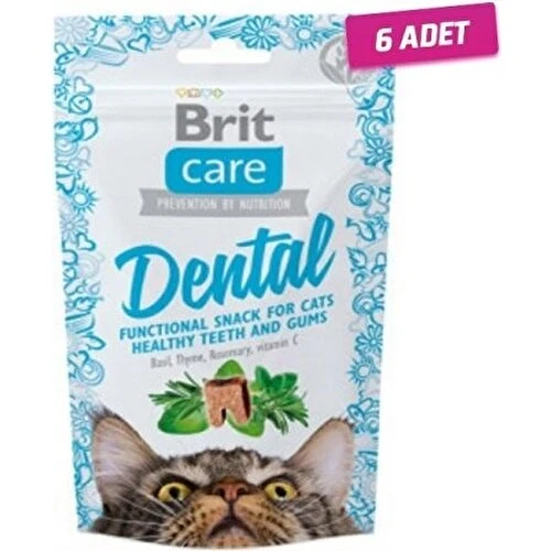 Brit Care 6 Adet - Brit Care Dental Hindili Kedi Bisküvisi 50 gr ürün görseli 1