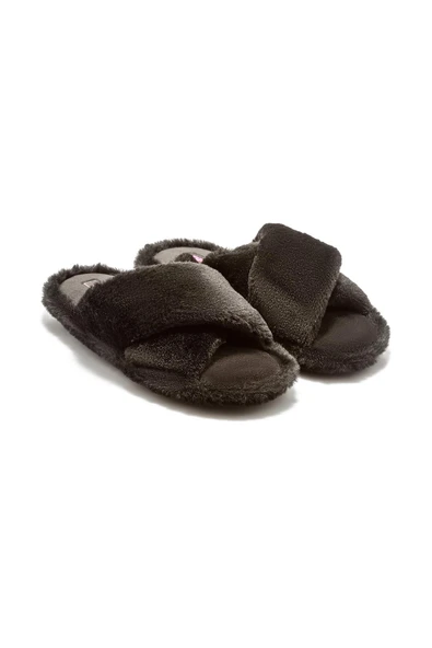 TWIGY TW ÇAPRAZ PELUŞ SİYAH KADIN EV TERLİK 36/41 ürün görseli 1