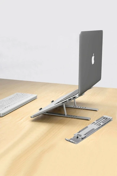 Aleminyum Gri Renk Ayarlı Laptop Macbook Notebook Güncel ürün görseli 1