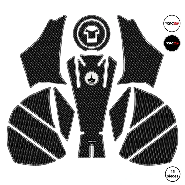 Grippatch RKS A250 2023 ile Uyumlu Kaydırmaz 6D Karbon 15 Parça Tank Pad Seti GC79 ürün görseli 1