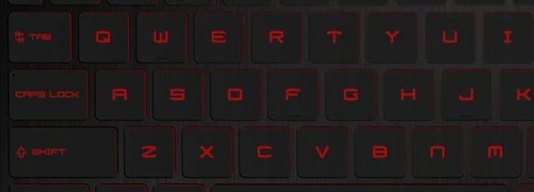 MSI GF63, GF63 8RC, GF63 8RD Notebook Klavye - Tuş Takımı / Siyah - TR - Backlit - Kırmızı Tuş ürün görseli 1