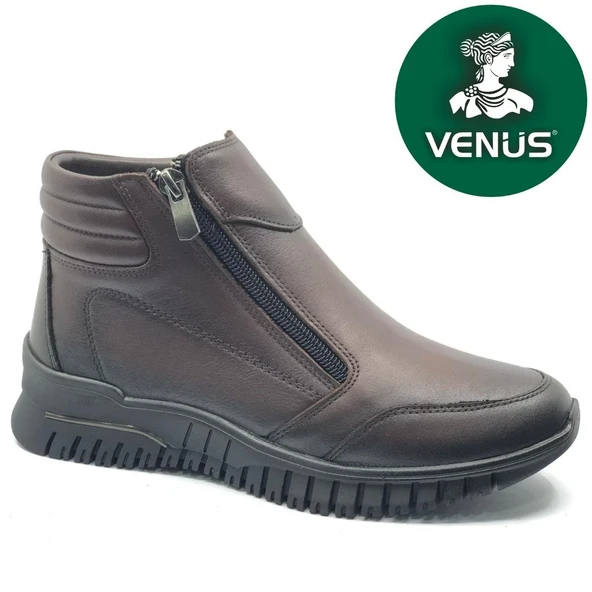Venüs Ekko Hakiki Deri Düz Kaymaz Taban Ortopedik Kadın Bot ürün görseli 1