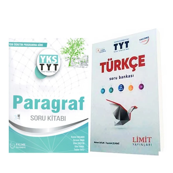 Limit TYT Türkçe ve Palme Yayınları Paragraf Soru Bankası Seti 2 Kitap ürün görseli 1