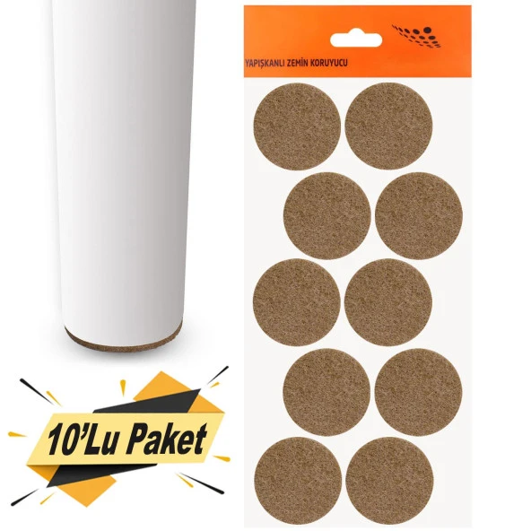 Nobel Masa Sandalye Parke Zemin Koruyucu Keçe Yapışkanlı 45 mm (10Lu PAKET) ürün görseli 1