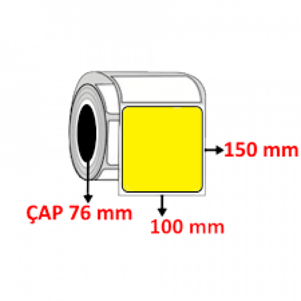 100X150 BARKOD ETİKETİ 150 SARIM - Resim 2