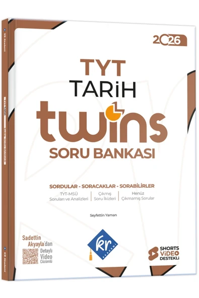 TYT Twins Tarih Soru Bankası KR Akademi Yayınları ürün görseli 1