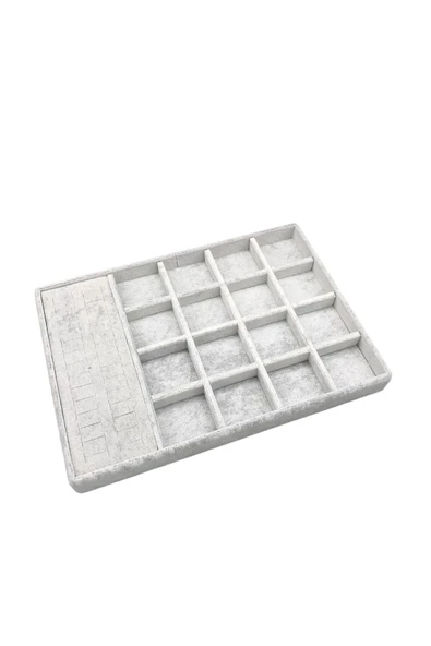 Amsterdam Model Süet Kumaş Gri Renk 34/24 Cm  Takı Sergileme Standı ürün görseli 1