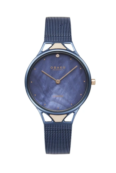 Obaku Denmark V302LXLLML Quartz Çelik Hasır Lacivert 32 mm Kadın Kol Saati ürün görseli 1
