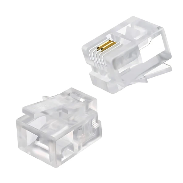MN6 MX508 rj11 jack-50 Adet-6P/2C-ABS/Telefon SOKETİ-RJ11 Konnektör ürün görseli 1