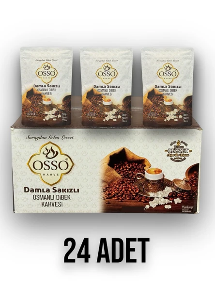 Osso 24'lü Damla Sakızlı Osmanlı Dibek Kahvesi(24X200=4800gr) ürün görseli 1