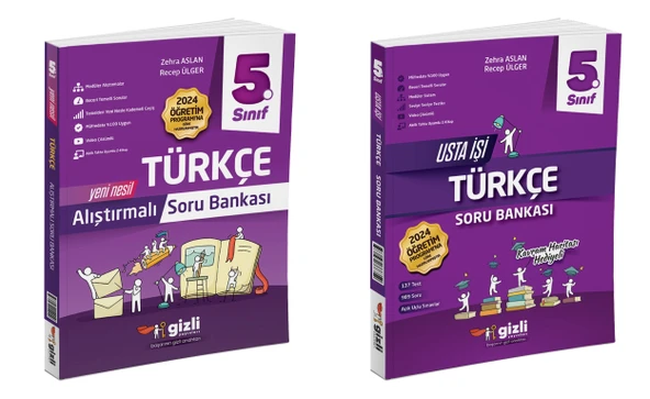 Gizli 2025 5. Sınıf Türkçe Alıştırmalı + Usta İşi Soru Bankası Seti 2 Kitap Güncel Müfredat ürün görseli 1