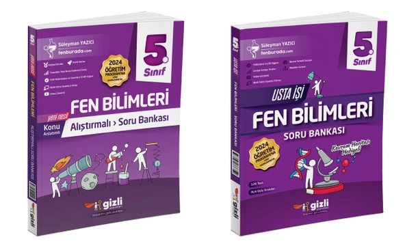 Gizli 2025 5. Sınıf Fen Bilimleri Alıştırmalı + Usta İşi Soru Bankası Seti 2 Kitap Güncel Müfredat ürün görseli 1