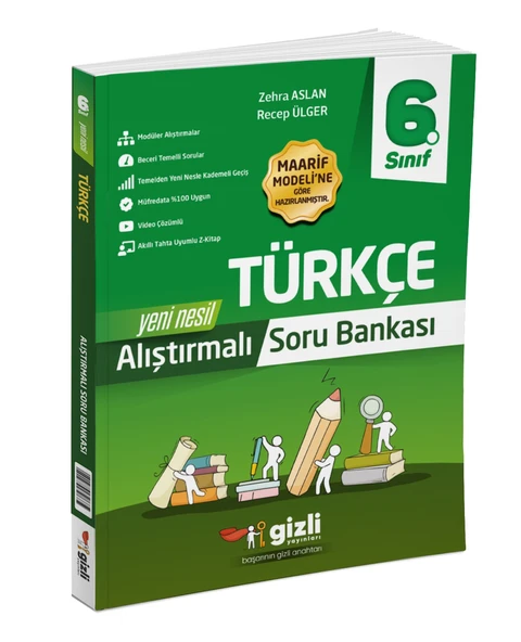 Gizli Yayınları 2026 6. Sınıf Türkçe Alıştırmalı Soru Bankası Güncel Müfredat Güncel Müfredat ürün görseli 1