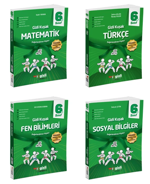 Gizli 2026 6. Sınıf Matematik + Türkçe + Fen + Sosyal Gizli Kuşak Serisi Seti 4 Kitap Güncel Müfredat ürün görseli 1