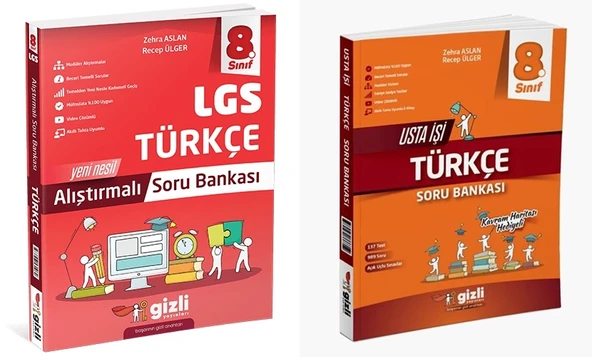 Gizli 2025 8. Sınıf Lgs Türkçe Alıştırmalı + Usta İşi Soru Bankası Seti 2 Kitap Güncel Müfredat ürün görseli 1