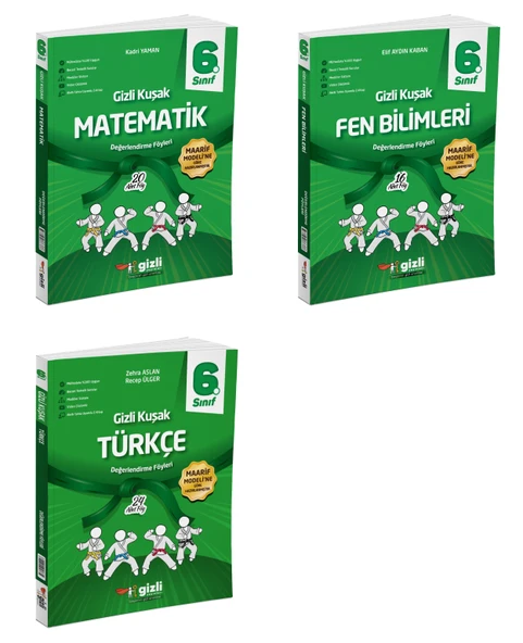 Gizli 2026 6. Sınıf Matematik + Türkçe + Fen Gizli Kuşak Serisi Seti 3 Kitap Güncel Müfredat ürün görseli 1