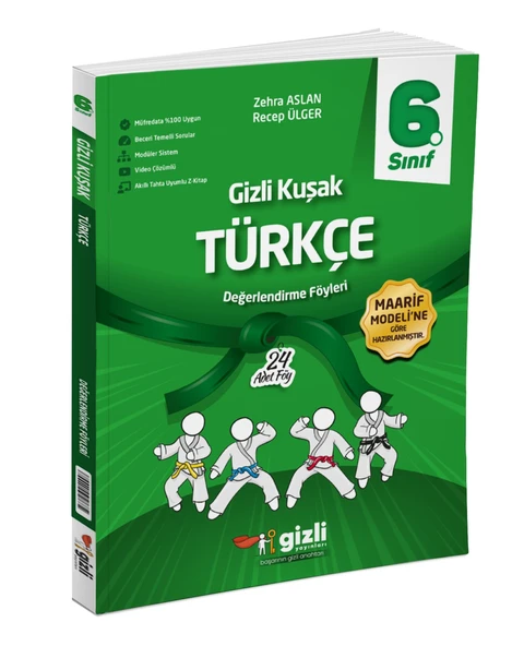 Gizli Yayınları 2026 6. Sınıf Türkçe Değerlendirme Föyleri Gizli Kuşak Serisi Güncel Müfredat ürün görseli 1