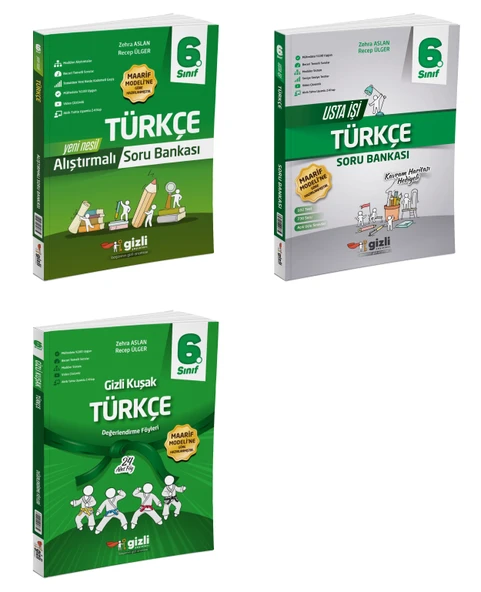 Gizli 2026 6. Sınıf Türkçe Alıştırmalı + Usta İşi + Gizli Kuşak Serisi Seti 3 Kitap Güncel Müfredat ürün görseli 1