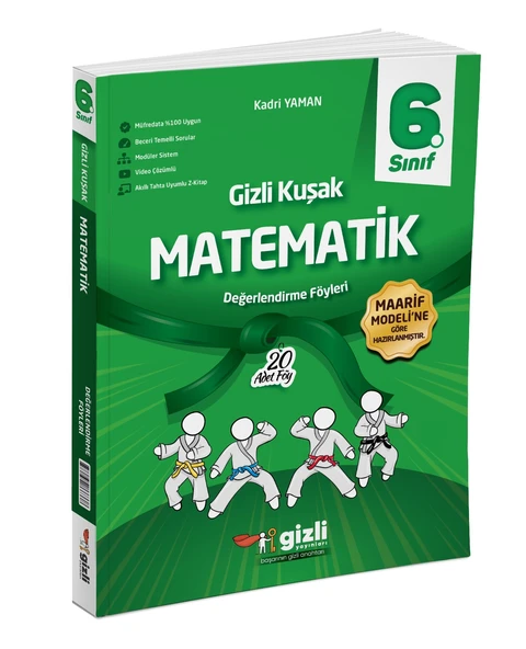 Gizli Yayınları 2026 6. Sınıf Matematik Değerlendirme Föyleri Gizli Kuşak Serisi Güncel Müfredat ürün görseli 1